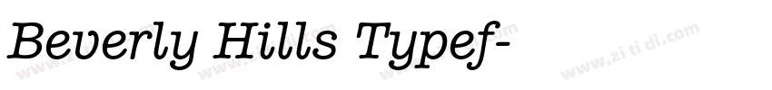 Beverly Hills Typef字体转换